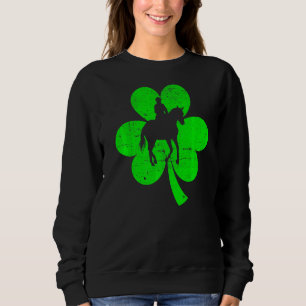 Equestrian Sports St Patrick S Day Retro Shamrock Sweatshirt