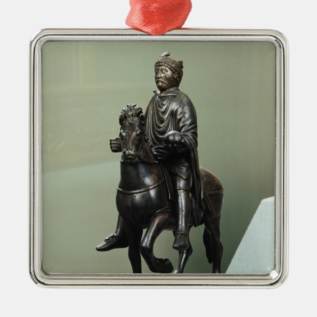 Equestrian statue of Charlemagne Metal Tree Decoration (Front)