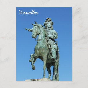 Equestrian statue of Louis XIV in Versailles Postcard
