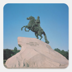 Equestrian statue of Peter I  the Great, 1782 Square Sticker