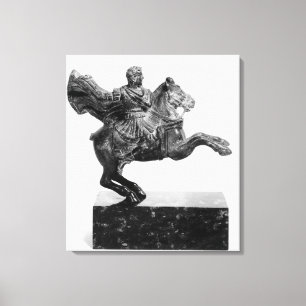 Equestrian statuette of Alexander the Great Canvas Print