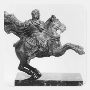 Equestrian statuette of Alexander the Great Square Sticker