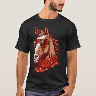 Equestrian Sunglasses Horseback Horse Riding T-Shirt