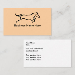 Equestrian Theme Horse Business or Services Business Card