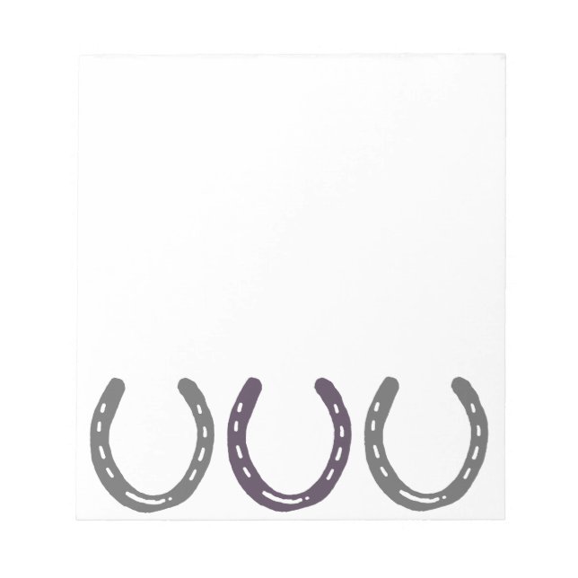Equestrian Themed Horse Shoes Pattern Notepad (Front)