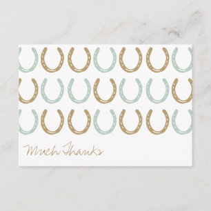 Equestrian Themed Horse Shoes Thank You