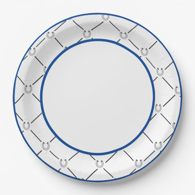 Equestrian Themed Paper Plate - Horse Shoe (Front)