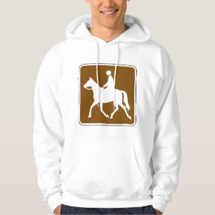 Equestrian Trail Riding Horse Silhouette Icon Hoodie