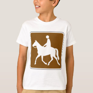 Equestrian Trail Riding Horse Silhouette Icon T-Shirt