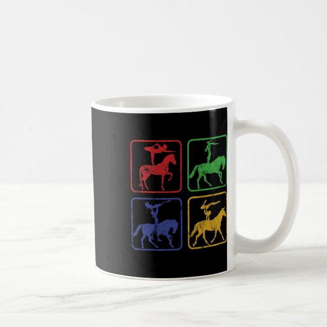 Equestrian Vaulting Horseback Riding Horses Dressa Coffee Mug (Right)