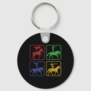 Equestrian Vaulting Horseback Riding Horses Dressa Key Ring