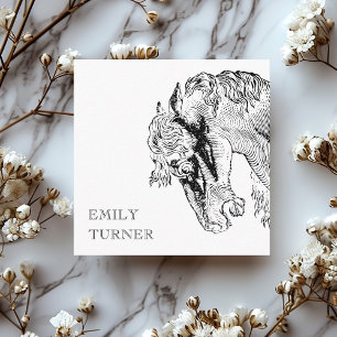 Equestrian Vintage Horse Trainer Equine Square Business Card