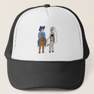 Equestrian Wedding Horse Theme Wedding Bride Groom Trucker Hat
