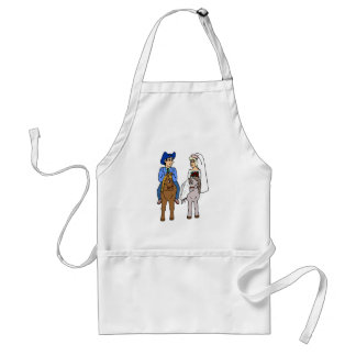 Equestrian Wedding Horseback Riding Horses Standard Apron
