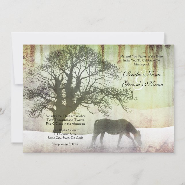 Equestrian Wedding Invitation (Front)