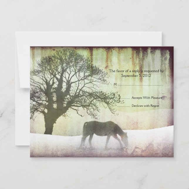 Equestrian Wedding RSVP (Front)