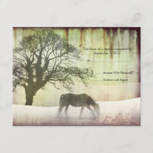 Equestrian Wedding RSVP Card