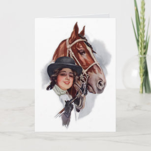 Equestrian Woman Card