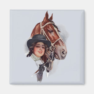 Equestrian Woman Magnet