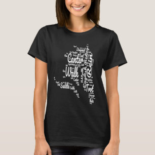 Equestrian Word Cloud Horse Rider Horseman Barn T-Shirt