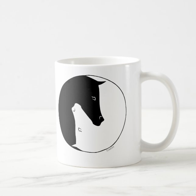 Equestrian Ying Yang Coffee Mug (Right)
