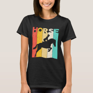 Equestrianism Women Riding Girls Horse Vintage Sty T-Shirt