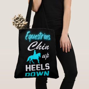 Equestrians Chin Up Heels Down Tote Bag