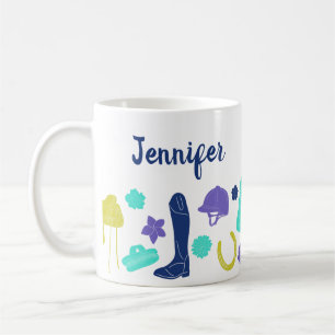 Equestrians, Horseback Riding Themed Personalised  Coffee Mug