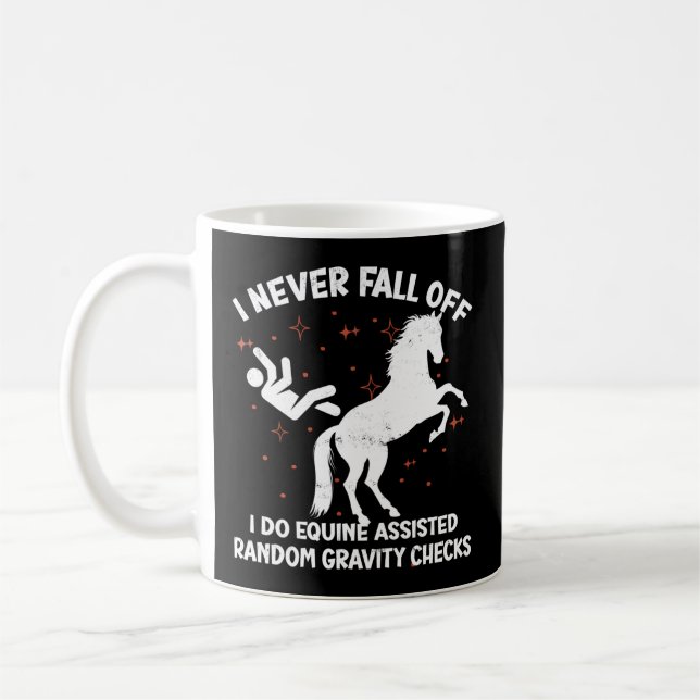 Equine Assisted Gravity Checks Horse Coffee Mug (Left)