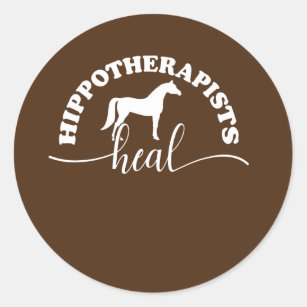 Equine Assisted Horse Therapy Therapist Classic Round Sticker