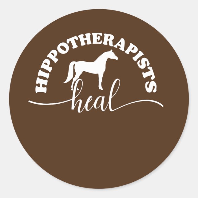 Equine Assisted Horse Therapy Therapist Classic Round Sticker (Front)