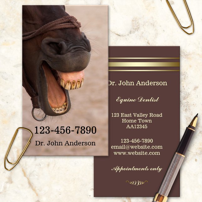 Equine Dentist Business Card (Creator Uploaded)