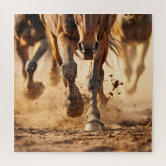 Equine Exodus Running Horses Photorealistic Artwor Jigsaw Puzzle