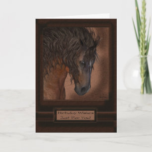 Equine Horse Birthday Greeting Card Just For You!