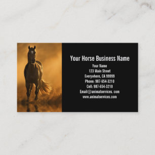 Equine Horse Boarding Lessons Vet Business Business Card