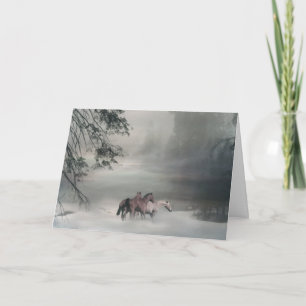 Equine Horse Christmas Card From Across the Miles