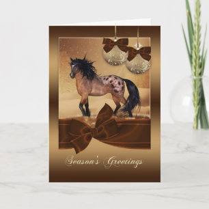 Equine Horse Christmas Holiday Greeting Card
