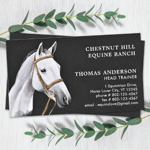 Equine Horse Professional Personalised Equestrian Business Card