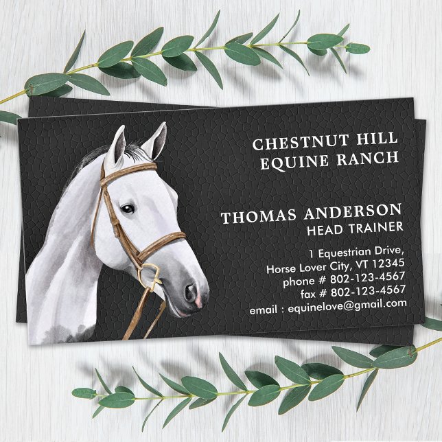 Equine Horse Professional Personalised Equestrian Business Card (Creator Uploaded)