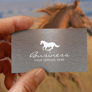 Equine Horse Riding Equestrian Modern Copper Business Card