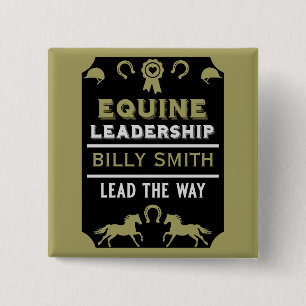 Equine leadership Training 15 Cm Square Badge