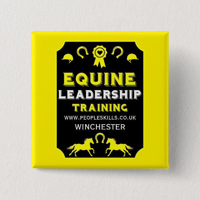 Equine leadership Training 15 Cm Square Badge (Front)