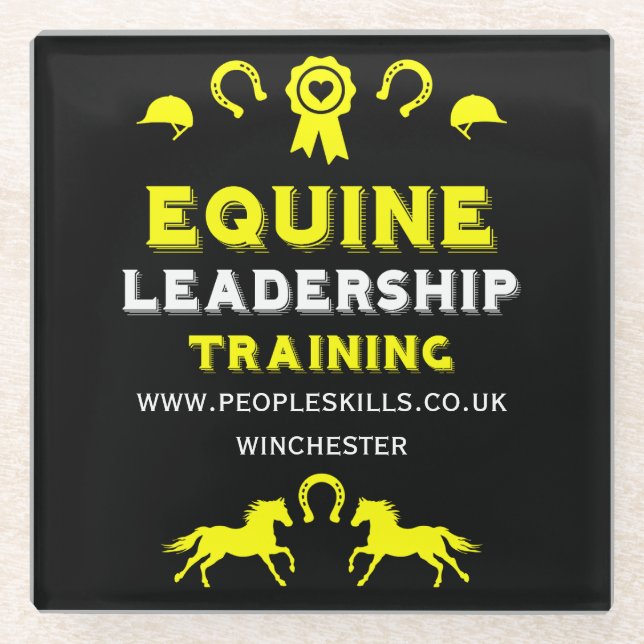 Equine leadership Training Glass Coaster (Front)