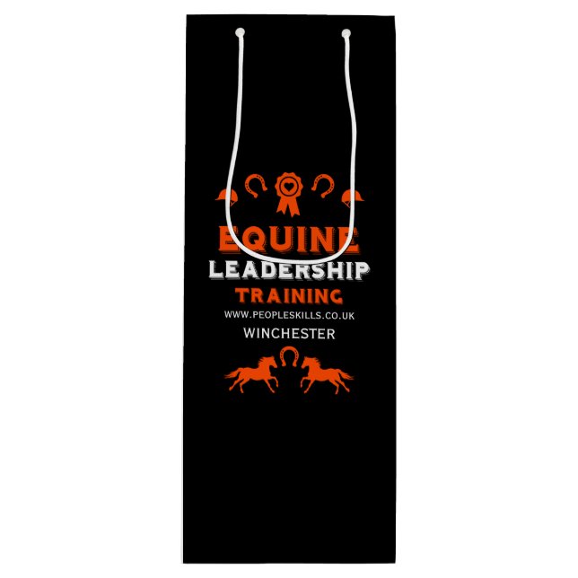 Equine leadership Training Wine Gift Bag (Front)