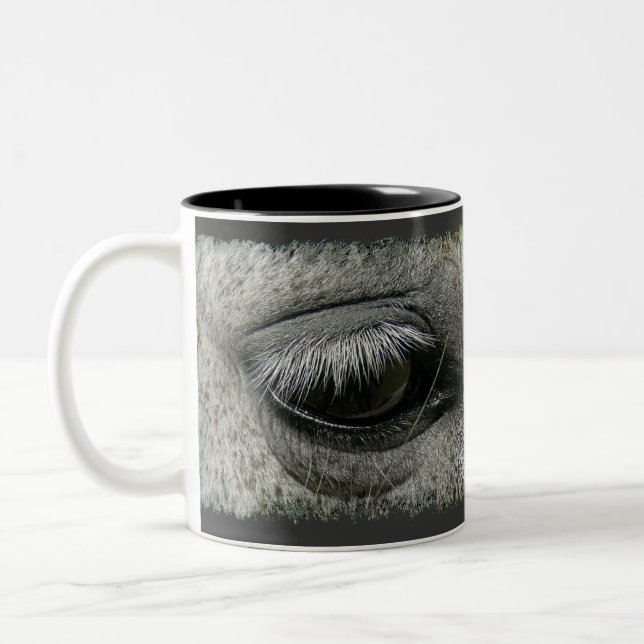 Equine-lover Horse's Eye Photo Coffee Mug (Left)