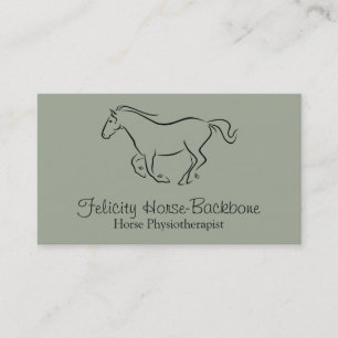 Equine physiotherapist business card