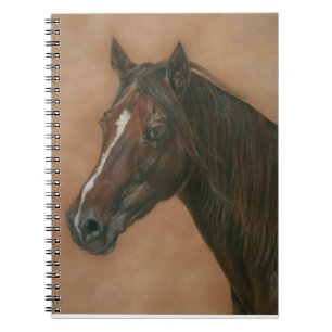 equine picture of chestnut mare brown horse notebook