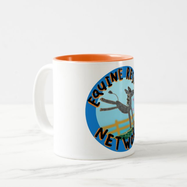 Equine Rescue Network Mug - Orange (Front Left)