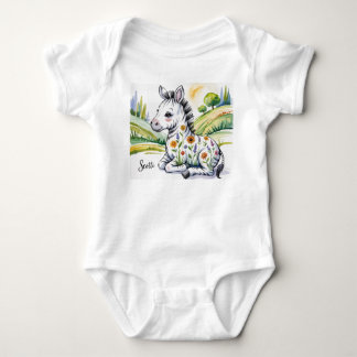 equine sampler baby bodysuit