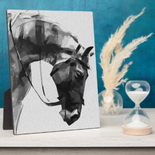 Equine Strength in Monochrome Plaque